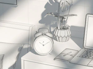 clock modeling and rendering 3D Model