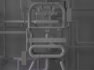 font neon tube modeling and rendering Modelo 3D