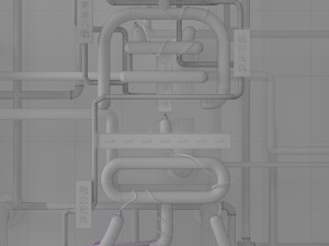 font neon tube modeling and rendering Modelo 3D