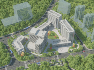 aerial view modeling and rendering 3D Model