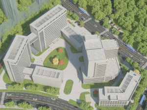 aerial view modeling and rendering 3D Model