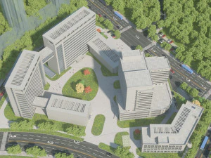 aerial view modeling and rendering 3D Model