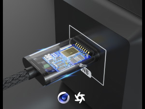 transparent data line modeling and rendering Modèle 3D