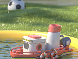 photo level rendering and modeling of toy boats 3D मॉडल