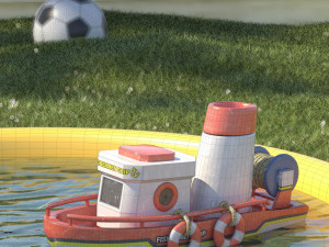 photo level rendering and modeling of toy boats 3D Model