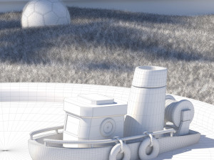 photo level rendering and modeling of toy boats 3D Model