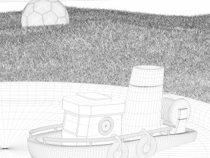 photo level rendering and modeling of toy boats 3D Model