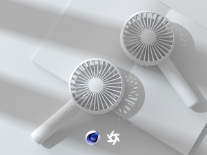 small fan 2 modeling and rendering 3D Model