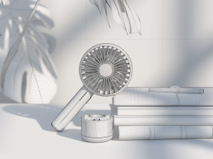 small fan 4 modeling and rendering 3D Model
