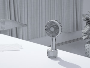 small fan 5 modeling and rendering 3D मॉडल