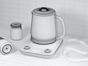 the kettle modeling and rendering 3D Model