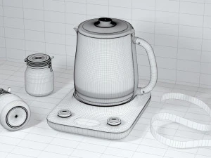 the kettle modeling and rendering 3D Model