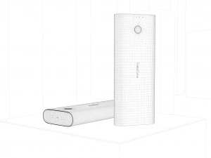 mobile power modeling and rendering 3D Model