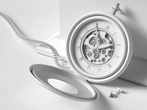 a pocket watch ing and rendering 3D Model