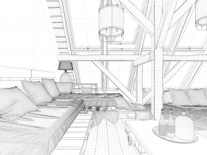 interior modeling and rendering photo level rendering 3D मॉडल