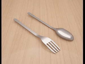spoon and fork Modelo 3D