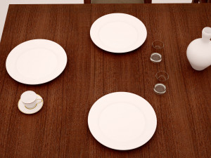 DINING TABLE SET Model 3D
