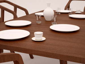 DINING TABLE SET Model 3D