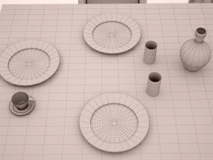 DINING TABLE SET 3D Model