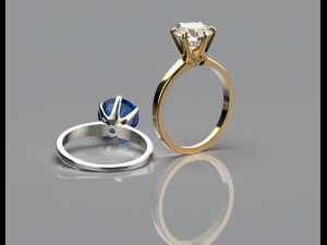 engagement gemstone ring tiffany style 3d printable model free 3D 프린트 모델