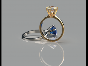 engagement gemstone ring tiffany style 3d printable model free 3D 프린트 모델