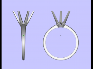 engagement gemstone ring tiffany style 3d printable model free 3D 프린트 모델