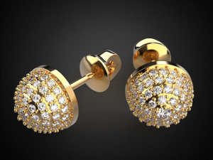 earrings studs gold e10 3d printable model Modelo de impresión 3D