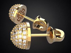 earrings studs gold e10 3d printable model 3Dプリントモデル