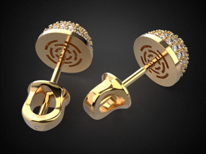 earrings studs gold e10 3d printable model 3Dプリントモデル
