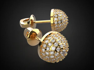 earrings studs gold e10 3d printable model 3D Print Model