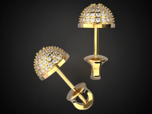 earrings studs gold e10 3d printable model 3D Print Model