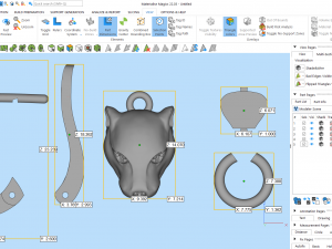 panther gemstone earrings smooth e2 3d print model 3D प्रिंट मॉडल