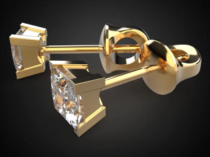 earrings studs gold e8 3d print model 3D Print Model