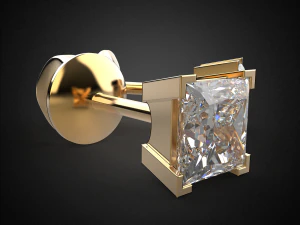 earrings studs gold e8 3d print model 3D Print Model