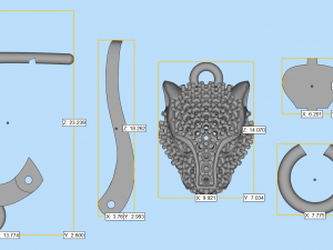 panther gemstone earrings e1 3d print model 3D Print Model