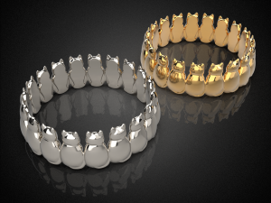 cute cats jewelry ring r6 3d print model 3D Принт Модель
