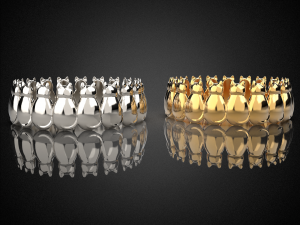 cute cats jewelry ring r6 3d print model 3D Принт Модель