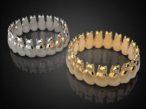 cute cats jewelry ring r6 3d print model 3D Принт Модель