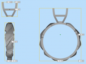 engagement emerald ring gold r7 3d print model 3D Baskı Modeli