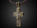 men pendant cross with rhodium plating p5 3d print model 3D Принт Модель