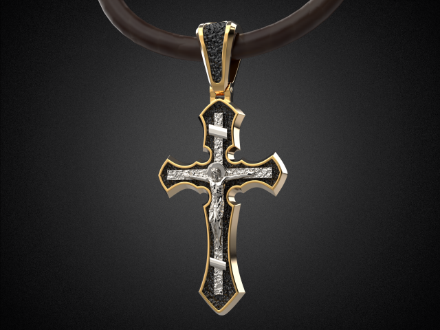 women pendant cross with rhodium plating p3 3d print model 3D Принт Модель .c4d .max .obj .3ds .fbx .stl .blend 