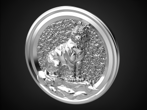 tiger coin 2022 3d print model 3D Print Model