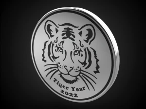 tiger coin 2022 3d print model 3D Print Model
