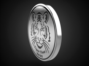 tiger coin 2022 3d print model 3D Print Model