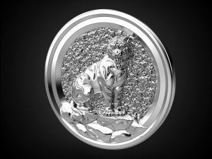 tiger coin 2022 3d print model 3D Print Model