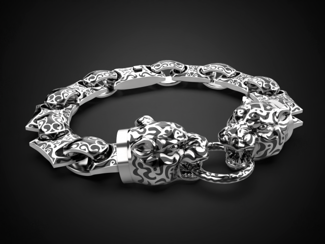 tiger bracelet 2022 b1 3d print model 3D Print Model .c4d .max .obj .3ds .fbx .stl .blend 