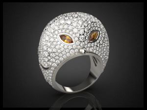 oulu the owl jewelry ring 3d print model 3D Print Model