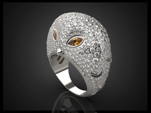 oulu the owl jewelry ring 3d print model Model do druku 3D