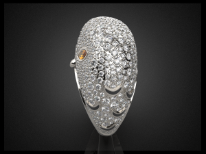 oulu the owl jewelry ring 3d print model Model do druku 3D