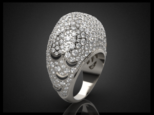 oulu the owl jewelry ring 3d print model Model do druku 3D